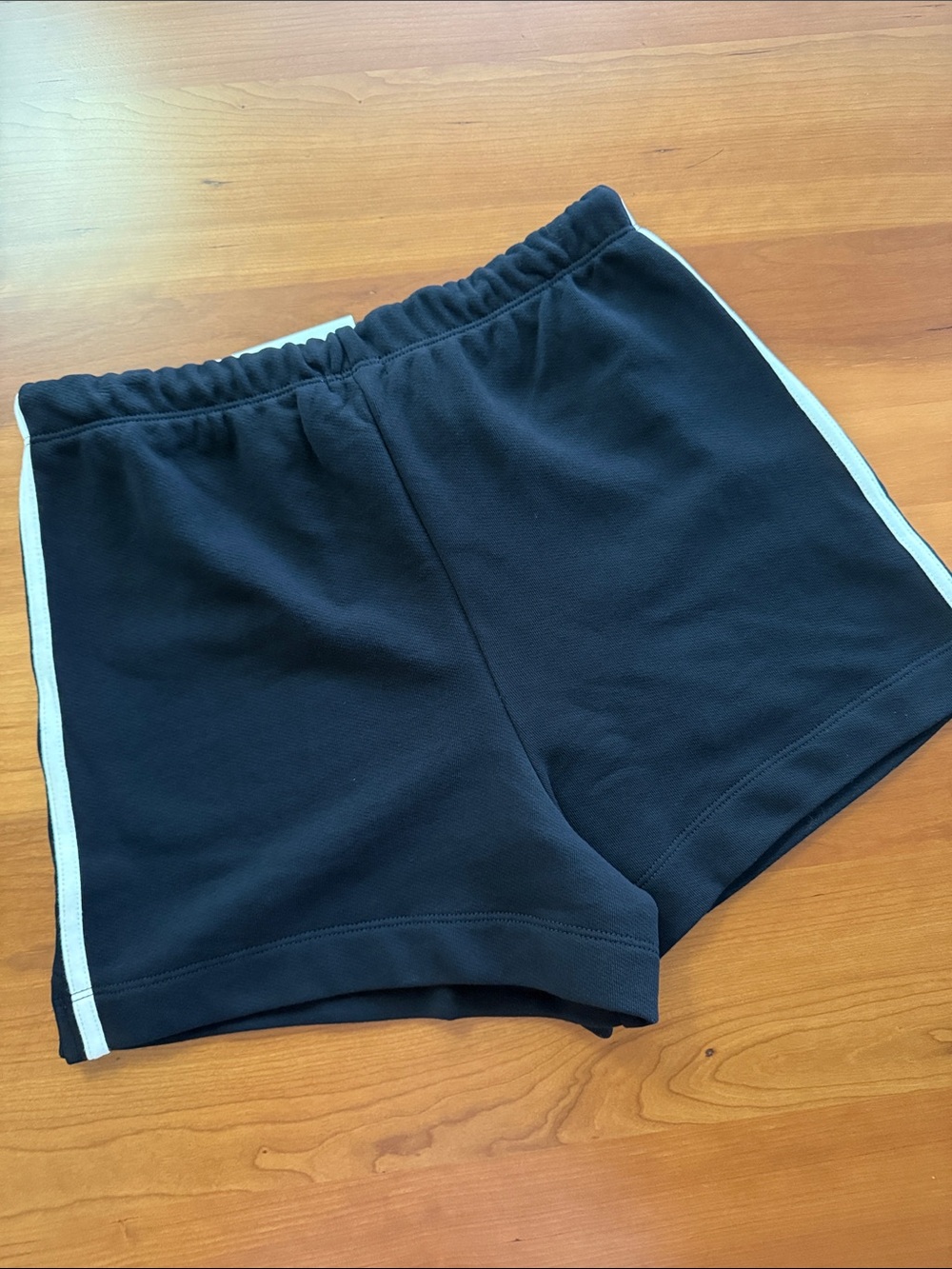 DONNI Stripe Eco-Terry Shorts Jet Black Organic Cotton - Picture 7 of 10